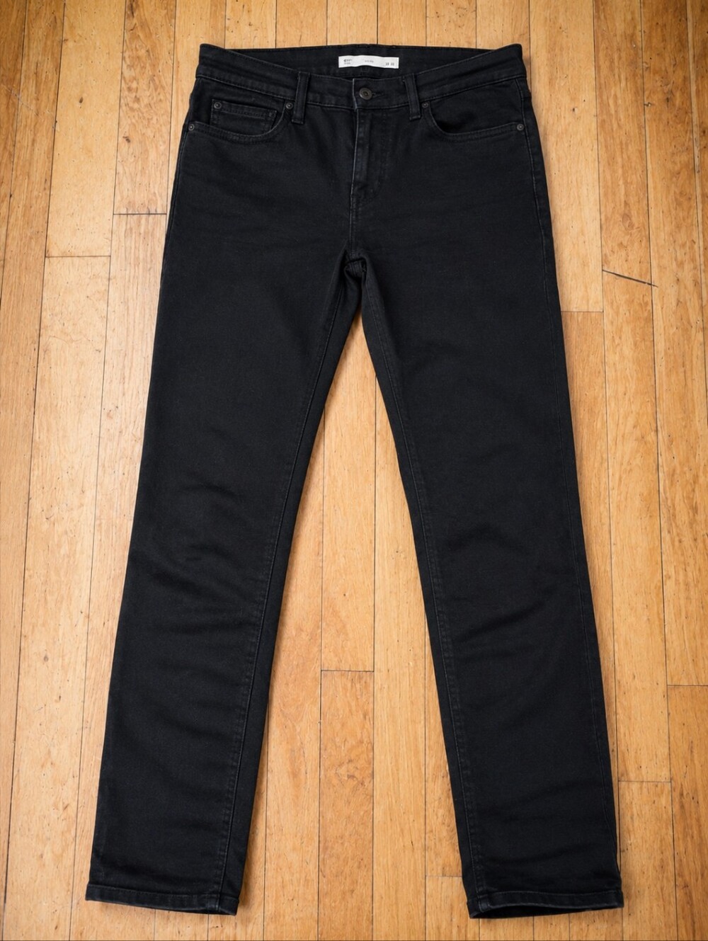 Levi's 712 Black Stretch Mid Rise Jeans Size 29x32